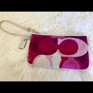 Coach Suede Wristlet